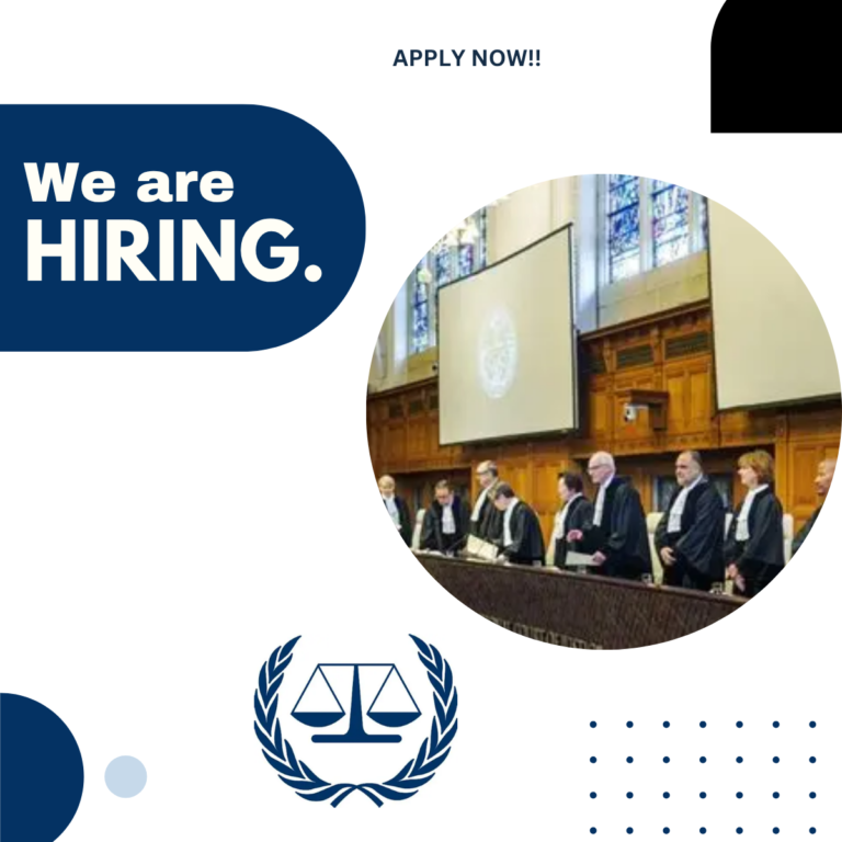 ICJ is hiring x3 Assistants. Apply Now for 2025!